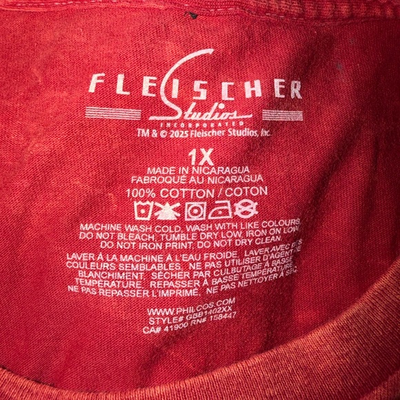 Betty Boop Devil Graphic T-Shirt Red Mineral Wash Size 1X NWOT - Picture 3 of 3